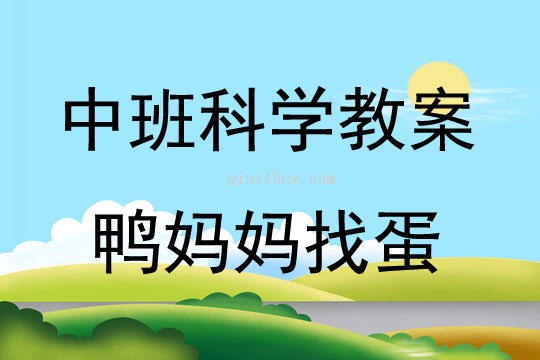 中班科學活動鴨媽媽找蛋教案