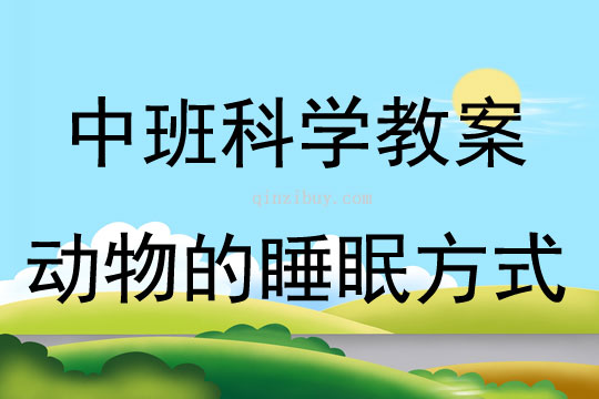 中班科學活動動物的睡眠方式教案反思