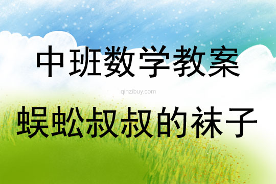 中班數(shù)學活動蜈蚣叔叔的襪子教案反思