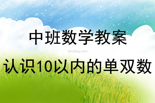 中班數學活動認識10以內的單雙數教案反思