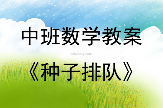 中班數學活動種子排隊教案反思