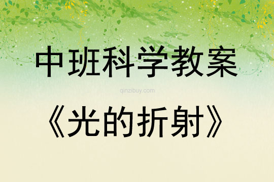 中班科學活動教案：光的折射教案