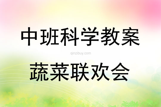 中班科學蔬菜聯歡會教案反思