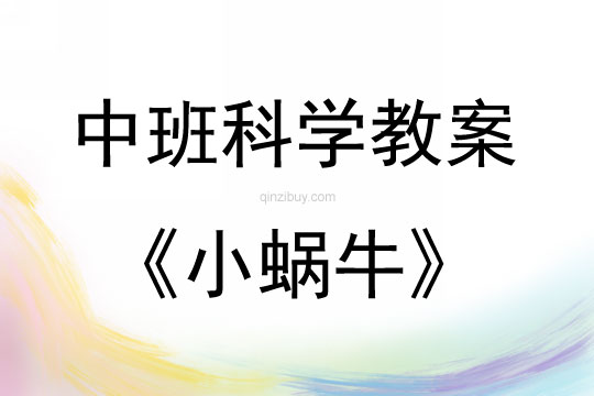 中班科學(xué)活動教案：小蝸牛教案(附教學(xué)反思)