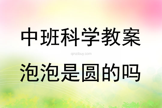 中班科學(xué)活動教案：《泡泡是圓的嗎》教案(附教學(xué)反思)