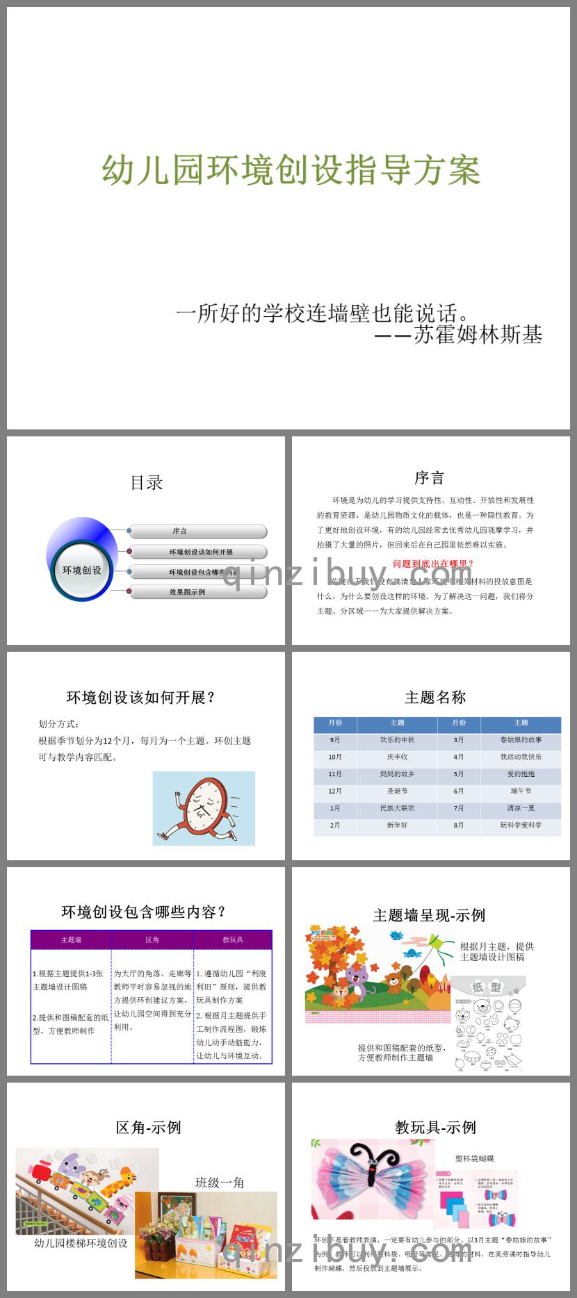 幼兒園環(huán)境創(chuàng)設(shè)指導(dǎo)方案講解PPT課件