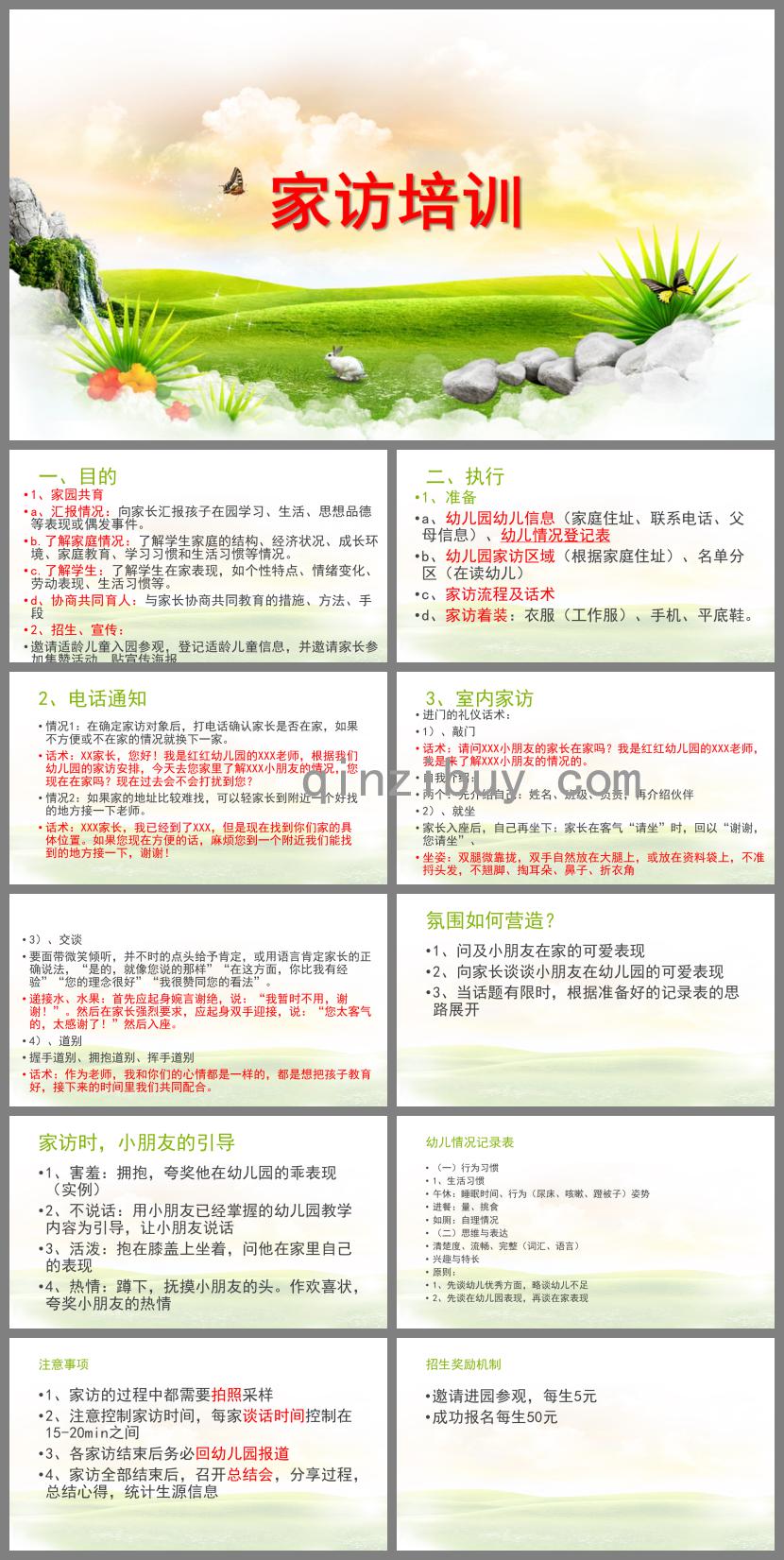 幼兒園家訪培訓活動PPT課件