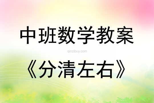中班數學活動分清左右教案反思
