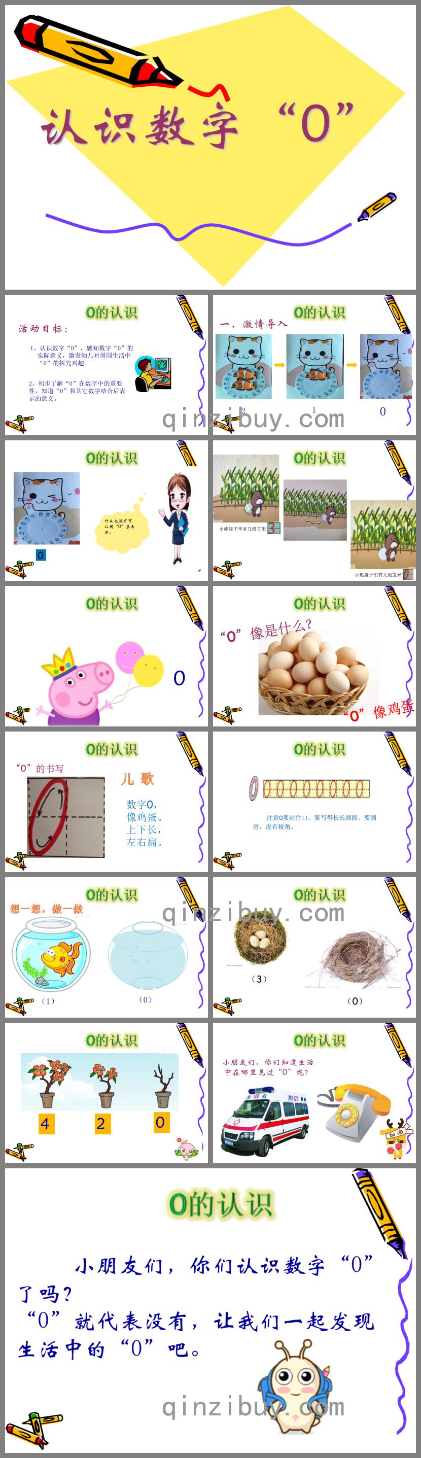 幼兒園認識數字0微課PPT課件