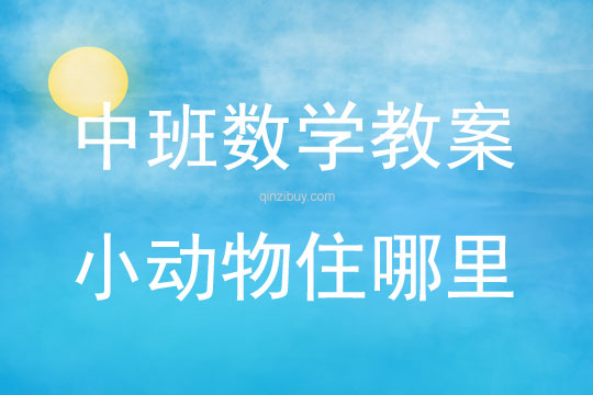 中班數(shù)學(xué)小動(dòng)物住哪里教案反思