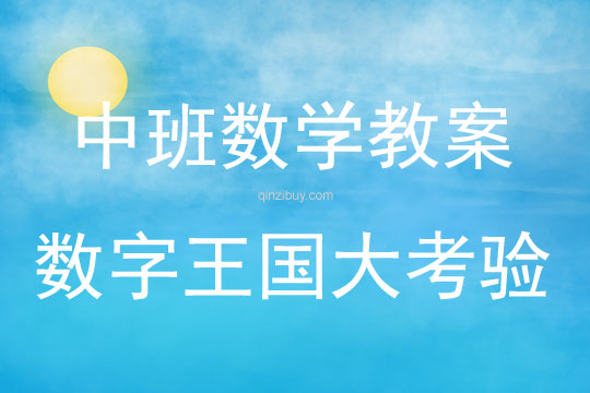 中班數(shù)學活動教案：數(shù)字王國大考驗教案