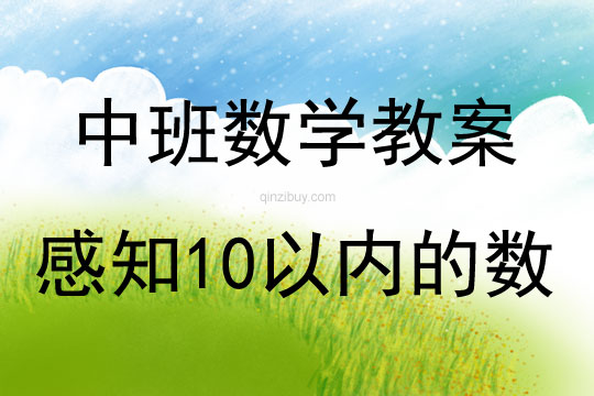 中班數學感知10以內的數教案反思