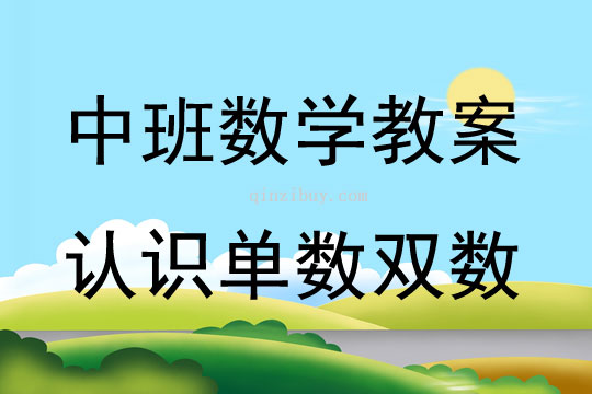 中班數(shù)學活動教案：認識單數(shù)雙數(shù)教案(附教學反思)
