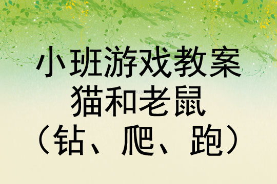 小班體育游戲活動(dòng)貓和老鼠（鉆、爬、跑）教案反思