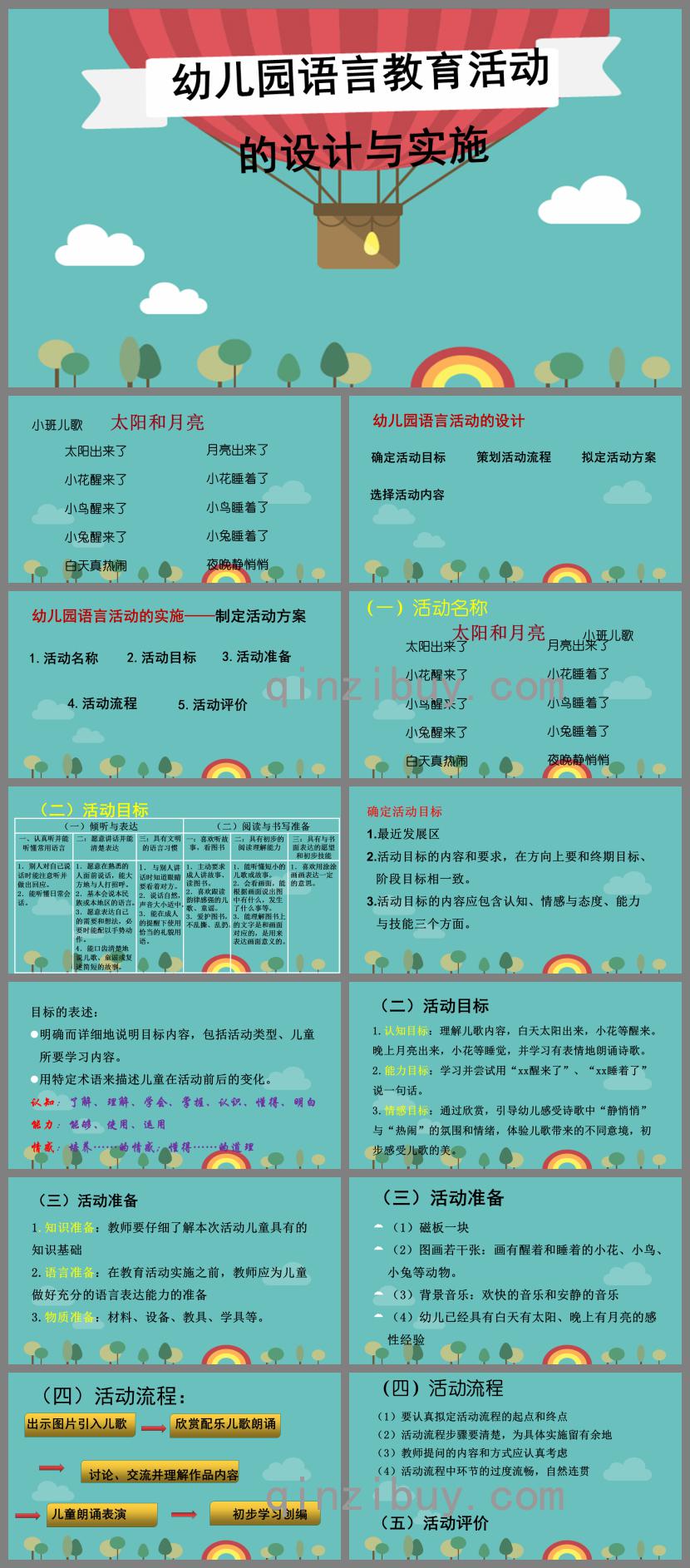 幼兒園語言教育活動的設計與實施公開課PPT課件