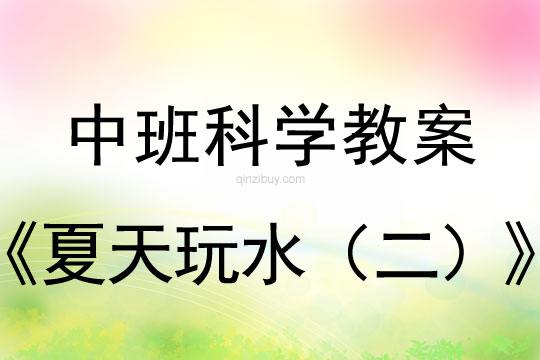 幼兒園中班科學教案：夏天玩水（二）中班科學教案：夏天玩水