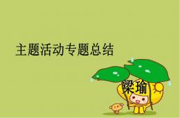幼兒園中班主題活動總結PPT課件