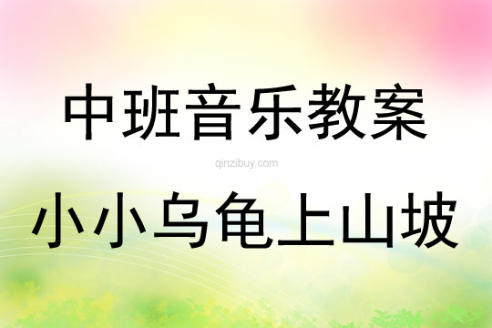 中班音樂活動教案：小小烏龜上山坡教案(附教學反思)