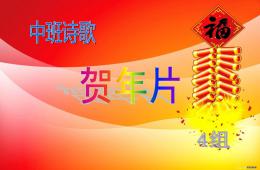 中班詩歌活動賀年片PPT課件