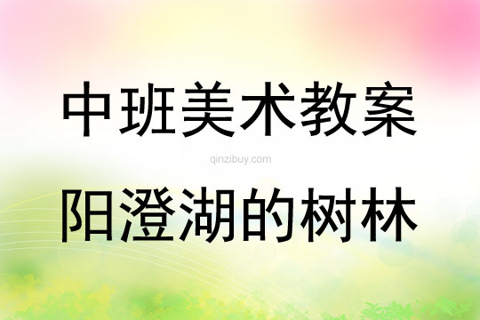 中班美術活動陽澄湖的樹林教案反思