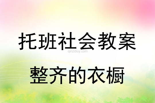 幼兒園托班社會教案：整齊的衣櫥幼兒園托班社會教案：整齊的衣櫥