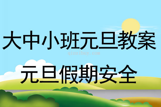 大中小班元旦節教案：元旦假期安全教案(附教學反思)
