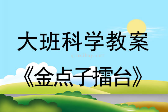 大班科學：金點子擂臺大班科學教案：金點子擂臺