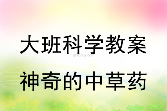 大班科學(xué)：神奇的中草藥大班科學(xué)：神奇的中草藥