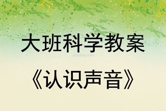 大班科學教案：認識聲音大班科學教案：認識聲音