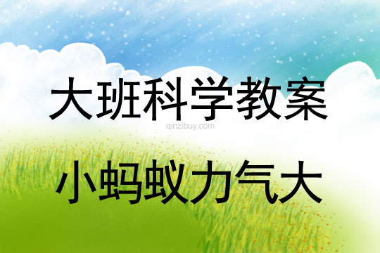 大班科學教案：小螞蟻力氣大大班科學教案：小螞蟻力氣大