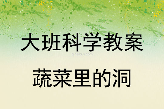 大班科學教案：蔬菜里的洞大班科學教案：蔬菜里的洞