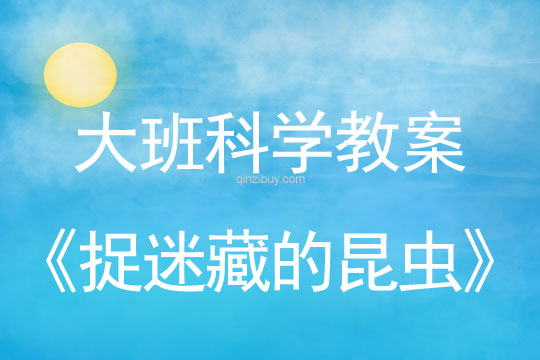 幼兒園大班科學活動教案：捉迷藏的昆蟲大班科學活動教案：捉迷藏的昆蟲