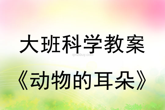 大班科學教案：動物的耳朵大班科學教案：動物的耳朵