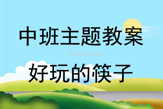 中班主題活動好玩的筷子教案反思