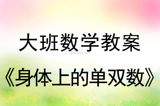 大班數學教案：身體上的單雙數身體上的單雙數