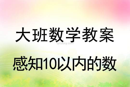 幼兒園大班數學教案：感知10以內的數大班數學教案：感知10以內的數