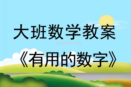 大班數學教案：有用的數字大班數學教案：有用的數字