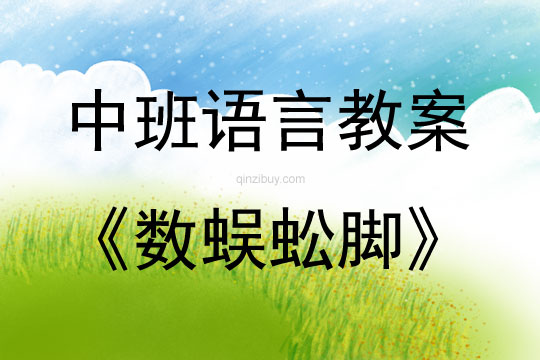 中班語言活動數蜈蚣腳教案反思
