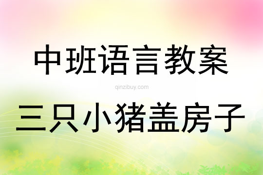 中班語言活動三只小豬蓋房子教案反思