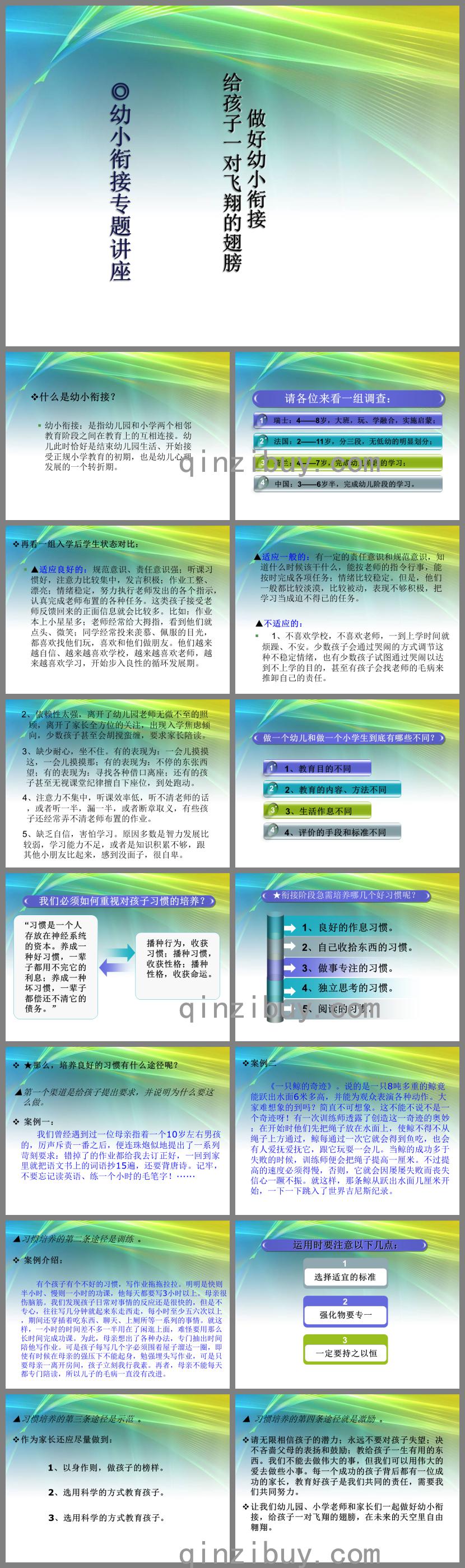 幼兒園幼小銜接講座教研課給孩子一對飛翔的翅膀PPT課件