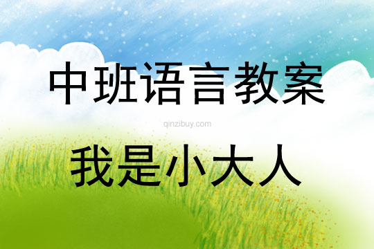 中班語言活動我是小大人教案反思