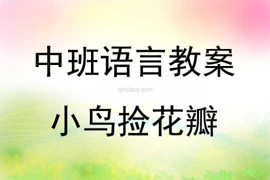 中班語言活動(dòng)小鳥撿花瓣教案反思