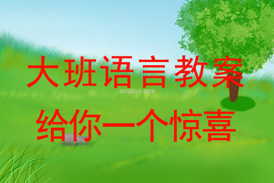 大班語言教案：給你一個驚喜大班語言教案：給你一個驚喜