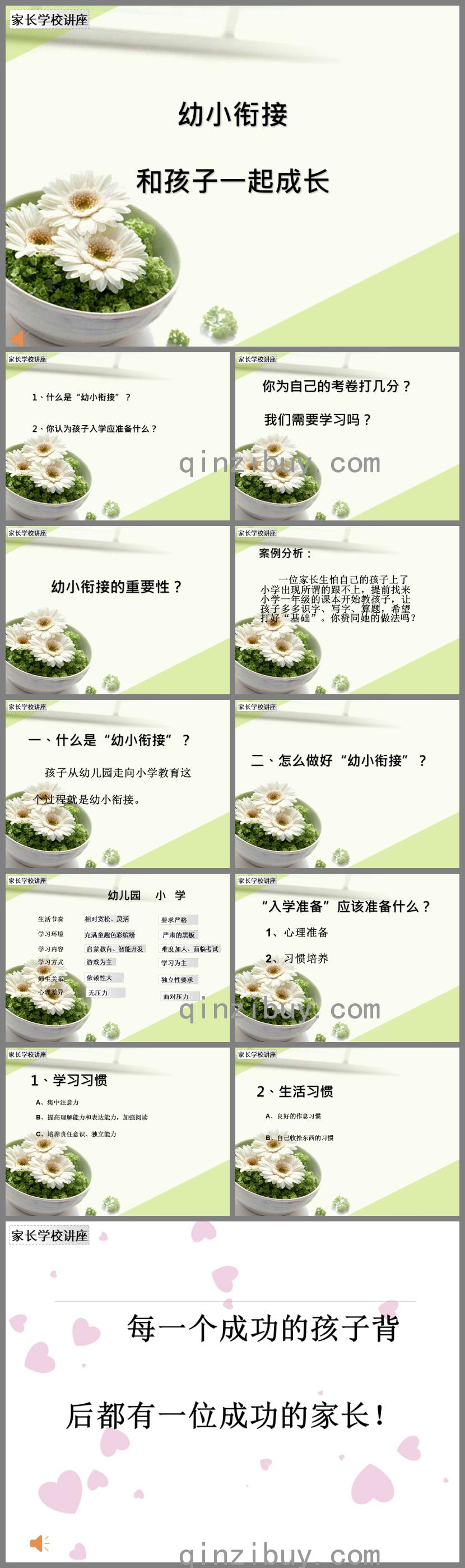 幼兒園幼小銜接講座教學和孩子一起成長PPT課件