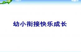 幼兒園幼小銜接講座教研課有效的小小銜接PPT課件