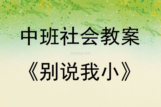 中班社會活動別說我小教案反思