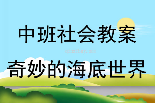 中班社會奇妙的海底世界教案反思