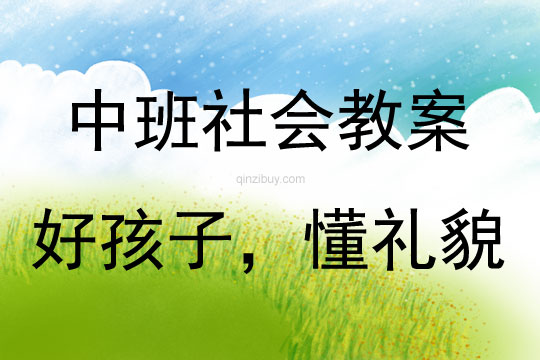 中班社會活動好孩子，懂禮貌教案反思