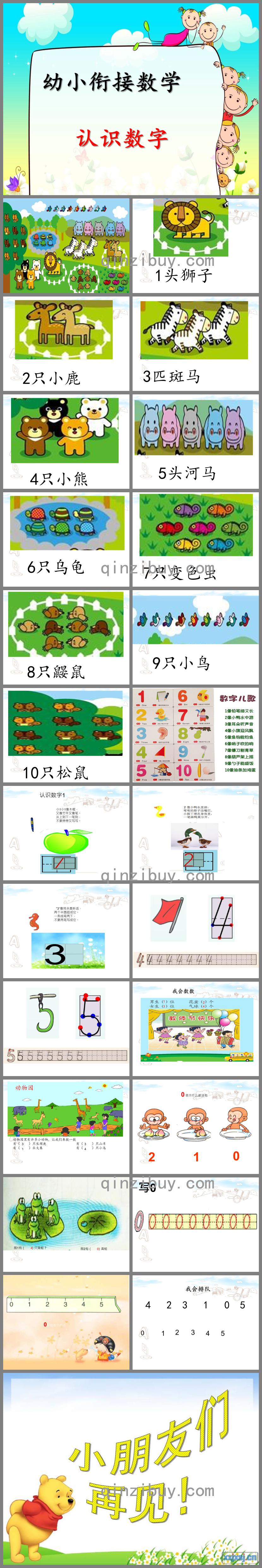 幼兒園幼小銜接數學認識數字PPT課件