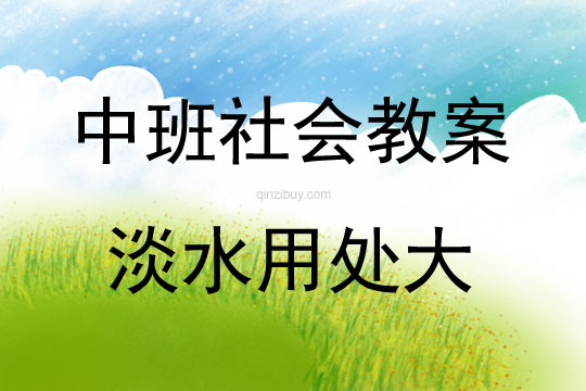 中班社會活動淡水用處大教案反思